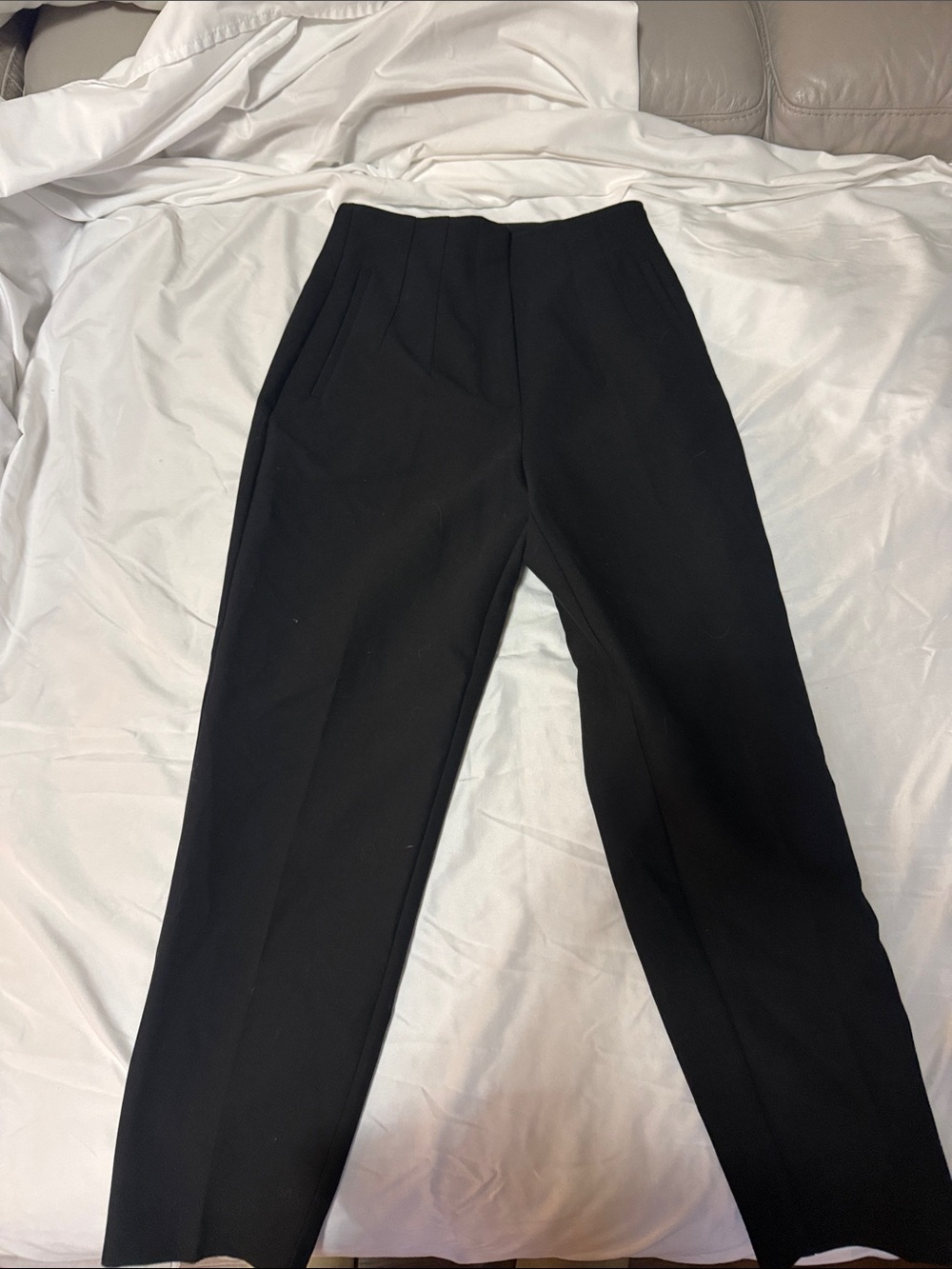 Zara Black Tailored High-Waist Trousers
